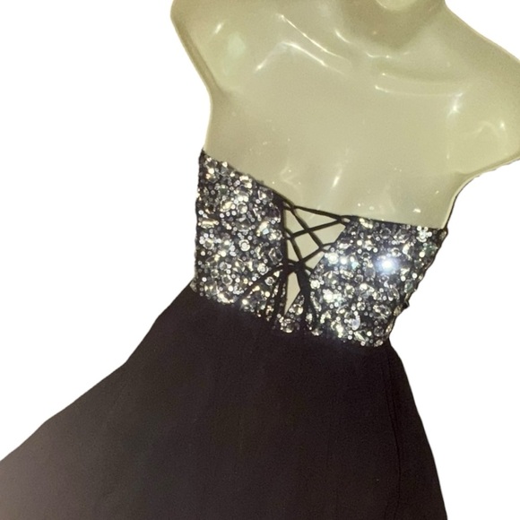 Strapless Sequin Black Dress - Picture 5 of 14